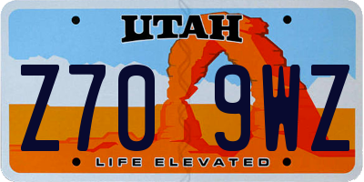 UT license plate Z709WZ