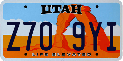 UT license plate Z709YI