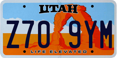 UT license plate Z709YM