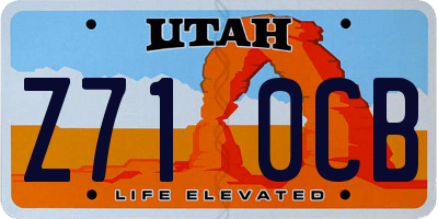 UT license plate Z710CB