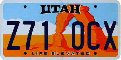 UT license plate Z710CX