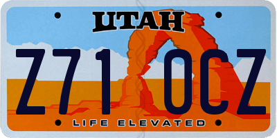 UT license plate Z710CZ