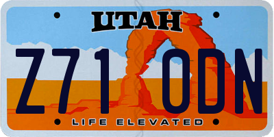 UT license plate Z710DN