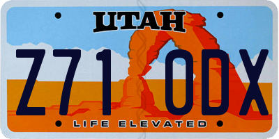 UT license plate Z710DX