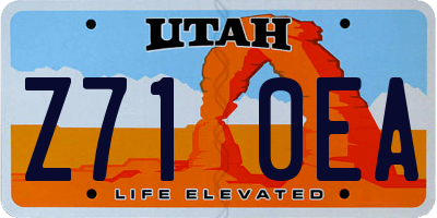 UT license plate Z710EA