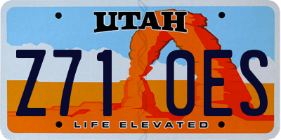 UT license plate Z710ES