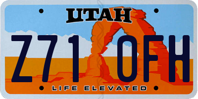 UT license plate Z710FH