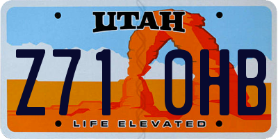 UT license plate Z710HB