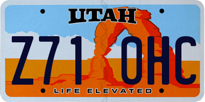 UT license plate Z710HC