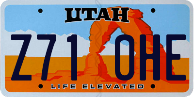 UT license plate Z710HE