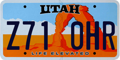 UT license plate Z710HR