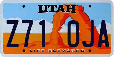 UT license plate Z710JA