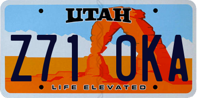 UT license plate Z710KA