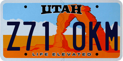 UT license plate Z710KM