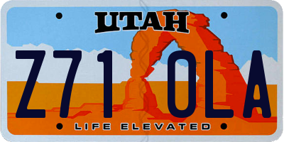 UT license plate Z710LA