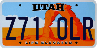 UT license plate Z710LR