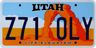 UT license plate Z710LY