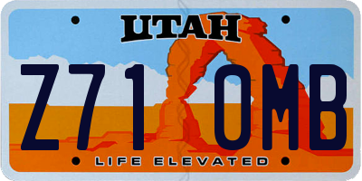 UT license plate Z710MB