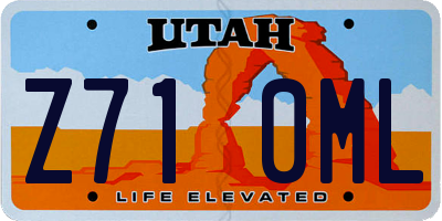 UT license plate Z710ML