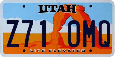 UT license plate Z710MQ