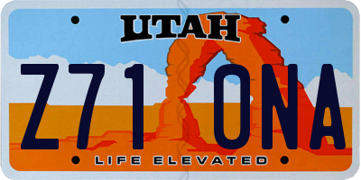 UT license plate Z710NA