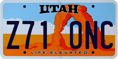UT license plate Z710NC