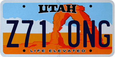 UT license plate Z710NG