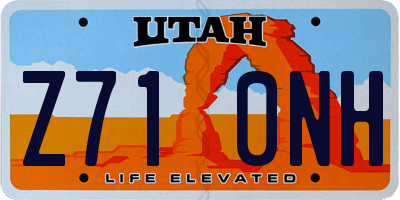 UT license plate Z710NH