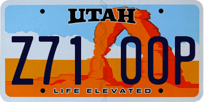UT license plate Z710OP