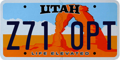 UT license plate Z710PT