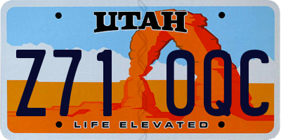 UT license plate Z710QC