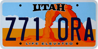 UT license plate Z710RA