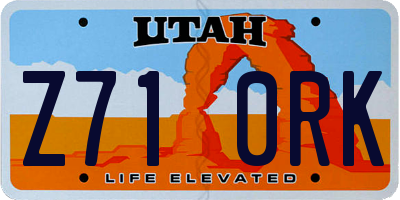 UT license plate Z710RK