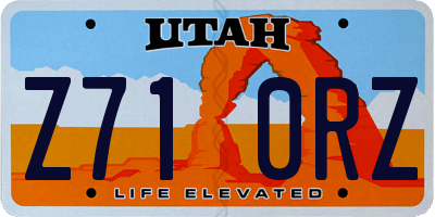 UT license plate Z710RZ