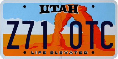 UT license plate Z710TC