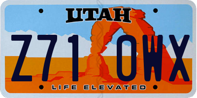 UT license plate Z710WX