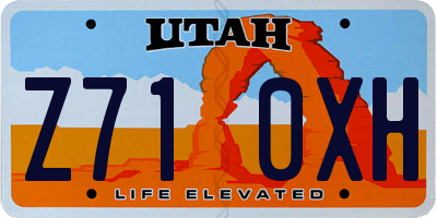 UT license plate Z710XH