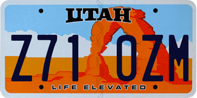 UT license plate Z710ZM