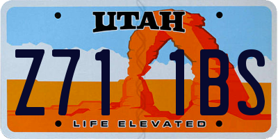 UT license plate Z711BS