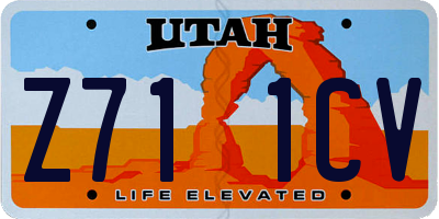 UT license plate Z711CV