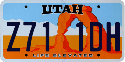 UT license plate Z711DH