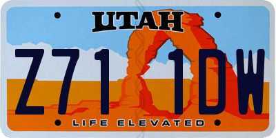 UT license plate Z711DW