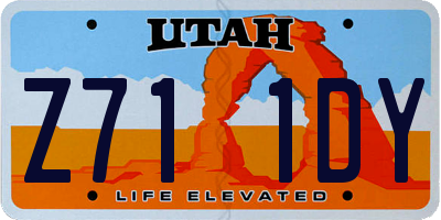 UT license plate Z711DY
