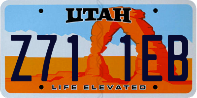 UT license plate Z711EB