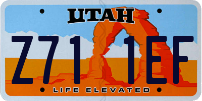 UT license plate Z711EF