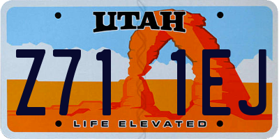 UT license plate Z711EJ