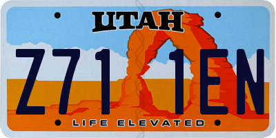UT license plate Z711EN