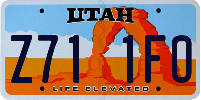 UT license plate Z711FO