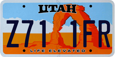 UT license plate Z711FR