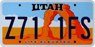 UT license plate Z711FS